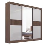 Roupeiro Cristal Ripado 3 Portas